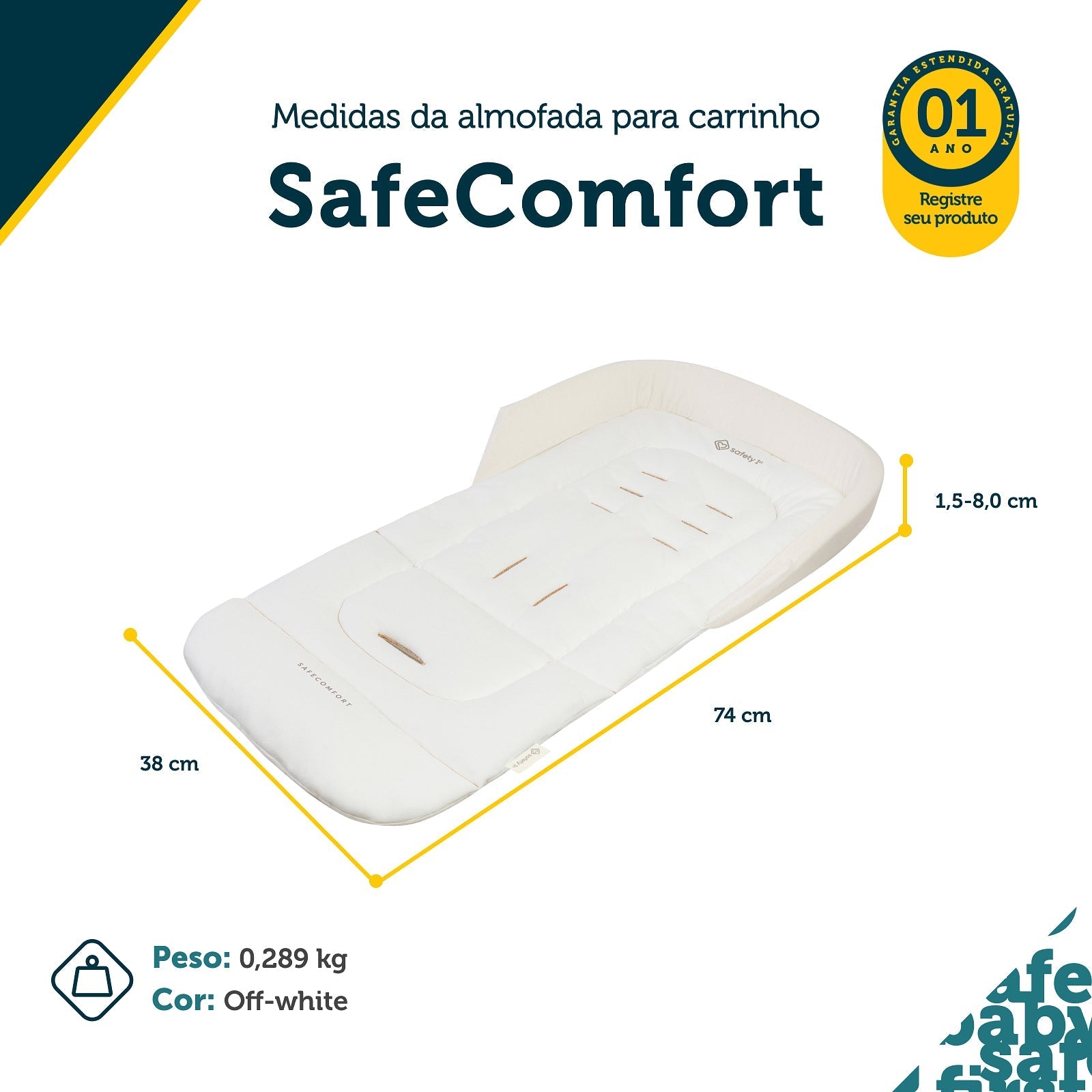 Almofada para Carrinhos SafeComfort Orgânica   Safety 1st